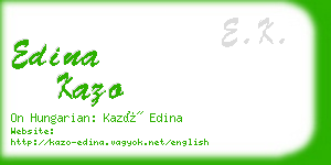 edina kazo business card